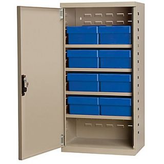 Akro Mils 1 Door Storage Cabinet; Putty/Blue