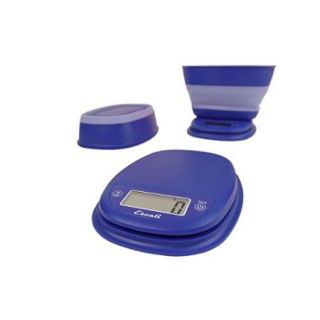 Escali Pop B115 Digital Food Scale   11 Lb / 5 Kg Maximum Weight Capacity   Rubber   Frost Blue (b115fb)