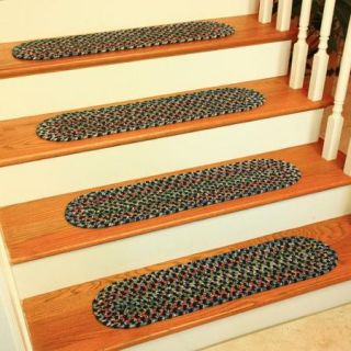Wildon Home Cressa Navy Indoor/Outdoor Stair Tread (Set of 13)
