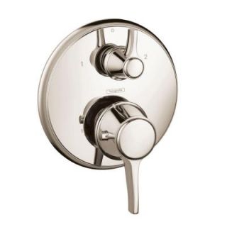 Hansgrohe Metris C 2 Handle Thermostatic Valve Trim Kit with Volume Control and Diverter in Polished Nickel (Valve Not Included) 15753831