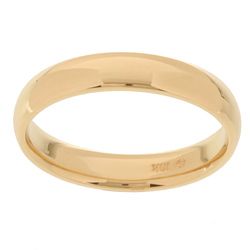 10k Yellow Gold Mens Comfort Fit 4 mm Wedding Band  