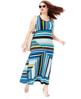 Plus Size Spring 2014 Trend Report Maxi Dresses Multi Striped Look