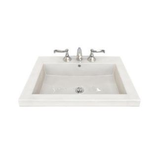 Filament Design Cantrio Semi Recessed Bathroom Sink in White PS 187