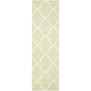 Safavieh Cambridge Light Green and Ivory Rectangular Indoor Tufted Runner (Common 2 x 12; Actual 30 in W x 144 in L x 0.75 ft Dia)