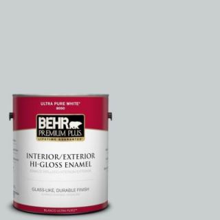 BEHR Premium Plus 1 gal. #PPF 17 Foggy Morn Hi Gloss Enamel Interior/Exterior Paint 805001