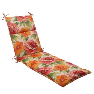 Pillow Perfect Orange Outdoor Primro Chaise Lounge Cushion