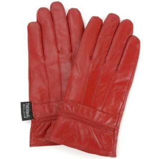 AlpineSwiss Womens Touchscreen Gloves Genuine Leather Texting Soft Dress Mittens Red Size Medium