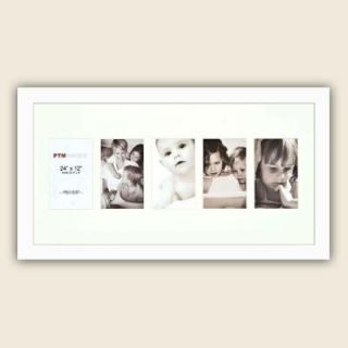 PTM Images 5 Opening Holds (5) 4 in. x 6 in. Matted White Photo Collage Frame (Set of 2) 8 0004A WHITE