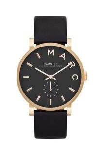MARC JACOBS Baker Leather Strap Watch, 37mm