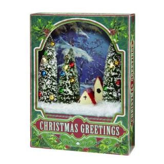 Home Decorators Collection 8 in. House Christmas Scene Shadowbox 9455310450