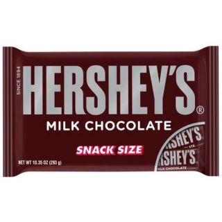 Hershey's Milk Chocolate Snack Size Candy Bars, 10.35 oz