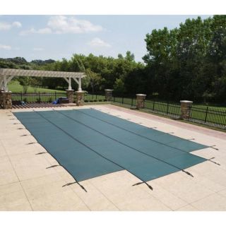 Rectangular In ground Pool Safety Cover with Center Step  