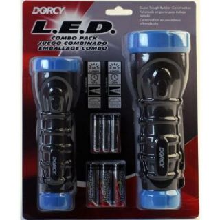 Dorcy Weather Resistant LED Flashlight Set with Non Slip Grip 41 2988