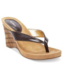 Style&co. Chicklet Thong Wedge Sandals   Shoes