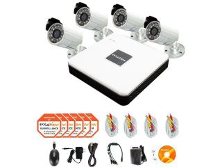 LaView LV KD514FD7S 4 Channel H.264 Level CUBE Plus Advanced Face Detection 4 Channel DVR + 4 x 700TVL Cameras (No HDD Included)