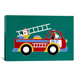 No 8 Fire Truck by Shelly Rasche Painting Print on Canvas by iCanvas