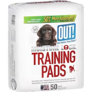 OUT Moisture Lock Training Pads, 50 ct