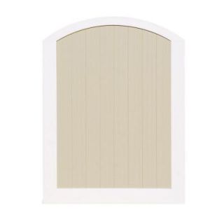 Veranda Pro Series 4 ft. W x 6 ft. H White/Beige Vinyl Woodbridge Arched Privacy Fence Gate 154071
