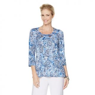 Slinky® Brand 3/4 Sleeve Printed Tunic   8102569