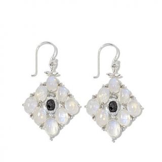 Himalayan Gems™ Moonstone and Black Spinel Sterling Silver Earrings   7582123
