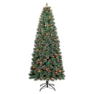 ft. Pre Lit Slim Virginia Pine Artificial Christmas Tree  Multi