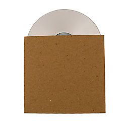 ReBinder ReSleeve 100percent Recycled Cardboard CD Sleeves No View Brown Pack Of 25