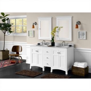 Ronbow Hampton 6pc 61" Bathroom Double Bathroom Vanity Oval Sink in White   050524 3 W01 Kit 1