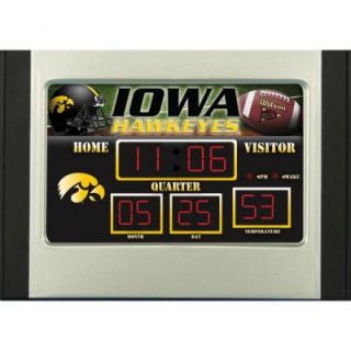 University of Iowa 6.5 in. x 9 in. Scoreboard Alarm Clock with Temperature 0128639