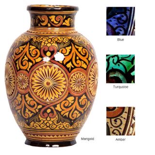 Extra Large Engraved Ceramic Vase (Morocco)  ™ Shopping