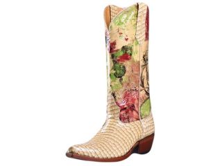 Johnny Ringo Western Boots Womens Gavial Croco 9.5 B Porcelain 628 06T