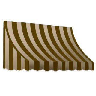 AWNTECH 20 ft. Nantucket Window/Entry Awning (56 in. H x 48 in. D) in Brown/Tan Stripe NT44 20BRNT