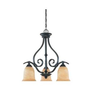 Designers Fountain Kavala Collection 3 Light Burnished Bronze Hanging Chandelier HC1001