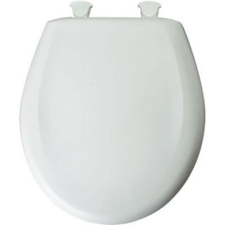 BEMIS Slow Close STA TITE Round Closed Front Toilet Seat in Cotton White 200SLOWT 390