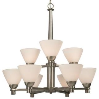 Filament Design Negron 9 Light Brushed Nickel Incandescent Chandelier CLI XY5220050