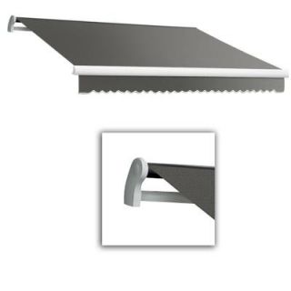 AWNTECH 10 ft. Maui LX Left Motor Retractable Acrylic Awning with Remote (96 in. Projection) in Grey MTL10 67 G