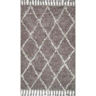 nuLOOM Fez Shag Grey 6 ft. x 9 ft. Area Rug SPRE14B 609