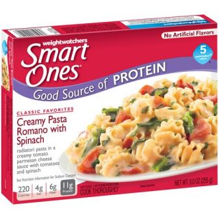 Weight Watchers Smart Ones Classic Favorites Creamy Pasta Romano with Spinach, 9 oz