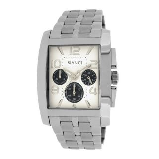 Roberto Bianci Mens Sports Chronograph Watch with Silvertone Dial and
