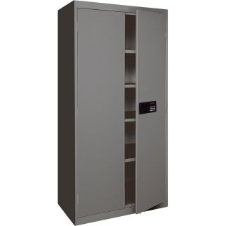 Sandusky Lee Keyless Electronic Steel Cabinet — 36in.W x 24in.D x 78in.H, Gray, Model# EA4E362478-02  Storage Cabinets