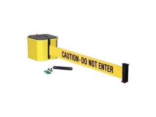 RETRACTA BELT WM412YW30 CAU RE Wall Barrier, 30ft  CAUTION DO NOT ENTER