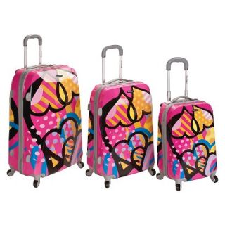Rockland Vision 3 pc. Polycarbonate/ABS Spinner Luggage Set   Love