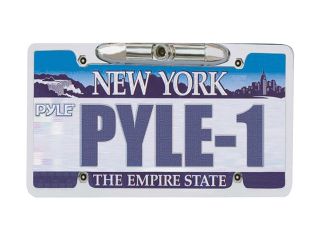 PYLE License Plate Rear View Backup Camera "Zinc Metal Chrome"