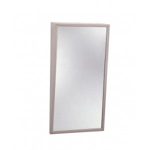 Bobrick B 293 1630 Mirror, 16" x 30" Fixed Position Tilted Glass w/Stainless Steel Frame (Open Box Item)