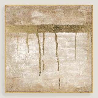 Dripping in Gold Canvas Wall Art with Gold Leaf