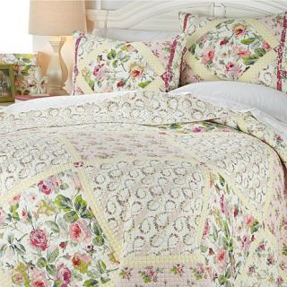 Anna Griffin® 3 piece Reversible Grace Patchwork Cotton Quilt Set   7629867