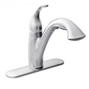 Moen 7545CSL Camerist Series Single Handle Low Arc Pullout Kitchen Faucet, Classic Stainless Steel
