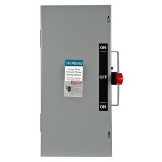 Siemens Double Throw 60 Amp 240 Volt 3 Pole Indoor Non Fusible Safety Switch DTNF322