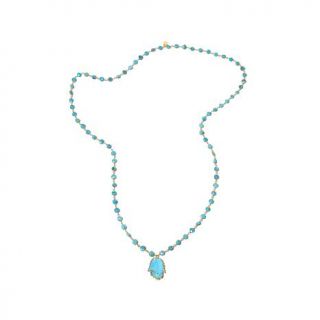 Rarities Fine Jewelry with Carol Brodie Kingman Turquoise Vermeil "Hamsa" 36"    7947321