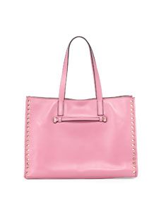 Valentino Rockstud Large Shopping Tote Bag, Pink