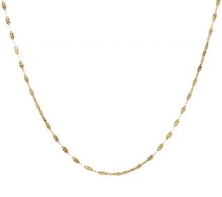 14K Gold 18 Polished Oval Link Necklace —